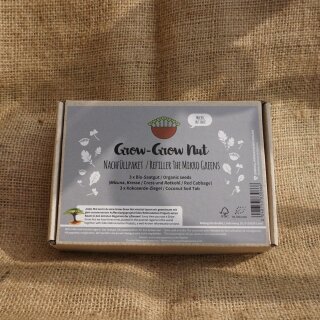 Grow-Grow Nut Nachfüllpaket The Mikrogreens (Mizuna, Kresse, Rotkohl)
